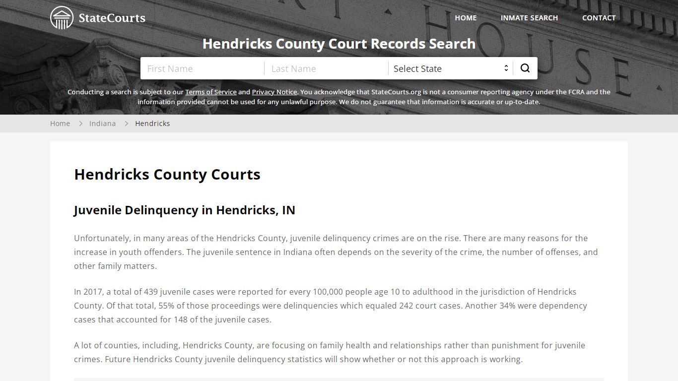 Hendricks County, IN Courts - Records & Cases - StateCourts