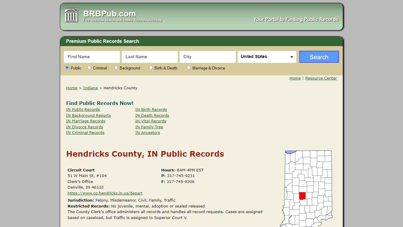 Hendricks County Public Records | Search Indiana ...